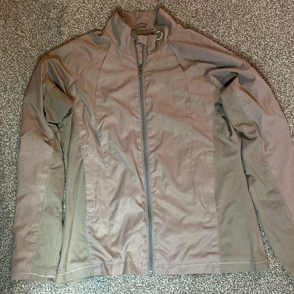 Grey lightweight running jacket